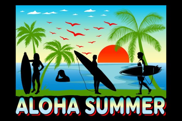 Aloha Summer: A Sublimation T-Shirt Graphic for Your Brand