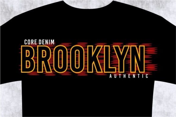 BROOKLYN T-shirt Design Graphic: SVG for Branding