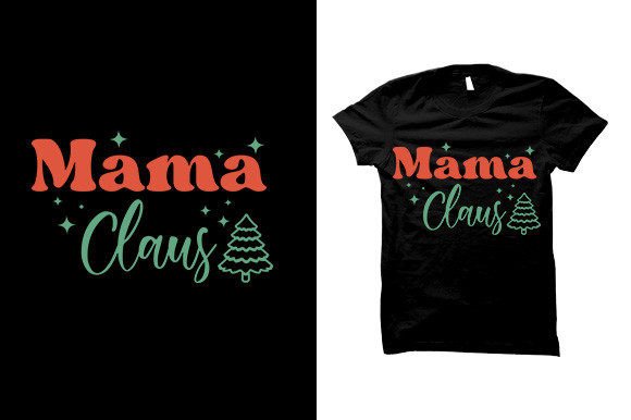 Mama Claus Retro Christmas Graphic: A Vintage Holiday Delight