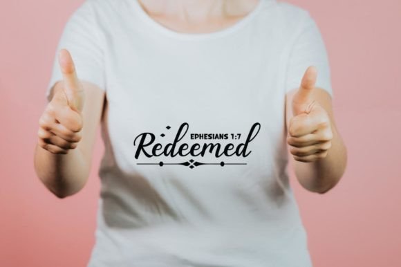 Redeemed Ephesians 1:7 Graphic Design: A Bold Creative Asset